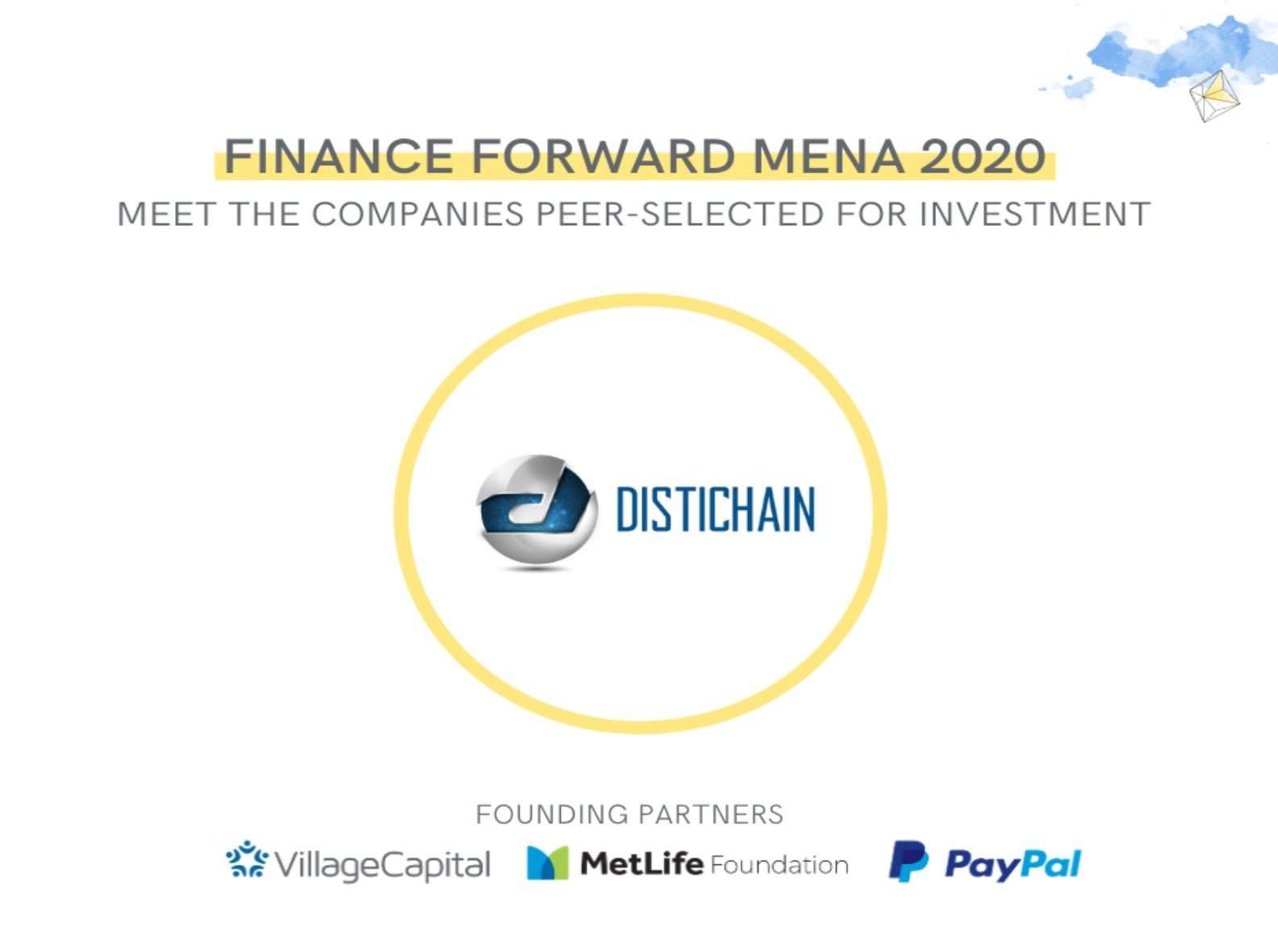 Distichain Finance Forward Mena 2022