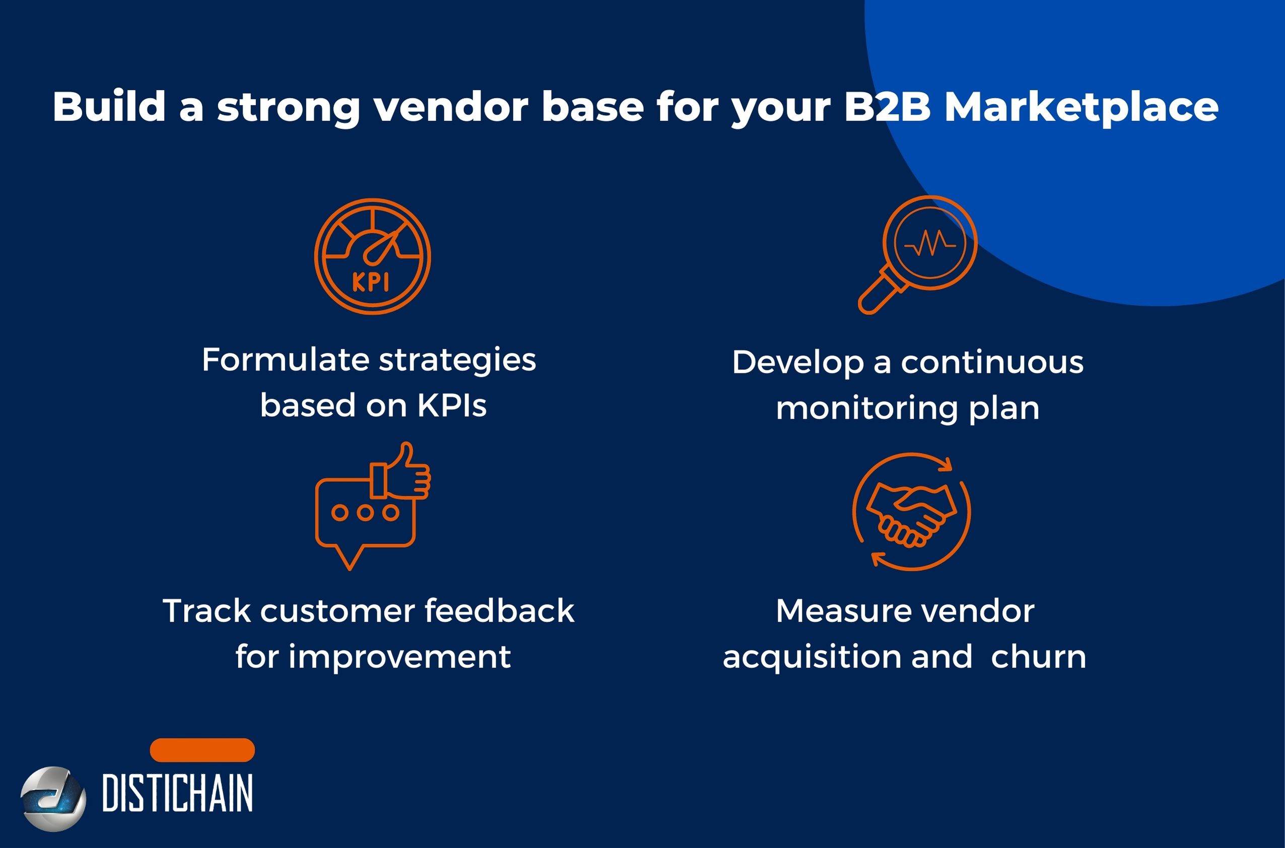 Distichain Strategies for building a strong vendor base for B2B marketplace